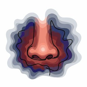 An abstract illustration depicting frequent cold and sickness as an indicator of chronic inflammation.