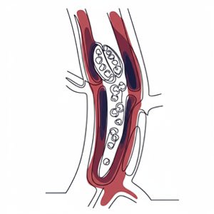 An illustration showing excessive insulin in blood due to long term chronic inflammation.
